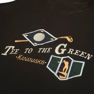 Vintage 90s Kananaskis Alberta Golf Embroidered Heavyweight Big Cotton Crewneck